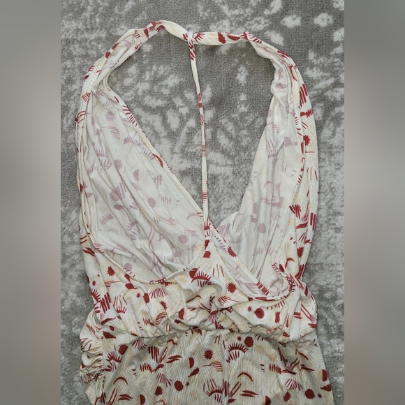 Free People Daria Ivory Floral Print Halter Maxi Dress Size XS - Picture 10 of 14